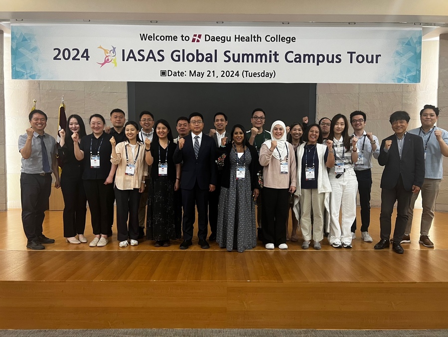 ▲ 대구보건대학교(총장 남성희)는 21일 ‘글로벌 서밋’ 행사의 일환으로 국제학생지원연합(IASAS)이 캠퍼스 투어와 선진화된 학생 지원 프로그램 청취를 위해 대학을 방문했다고 밝혔다.ⓒ대구보건대
