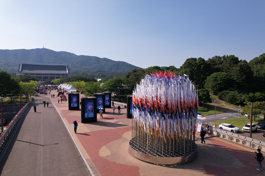 ▲ ‘2024 천안 K-컬처박람회’가 진행 중인 독립기념관에 설치된 주제전시. ⓒ천안시