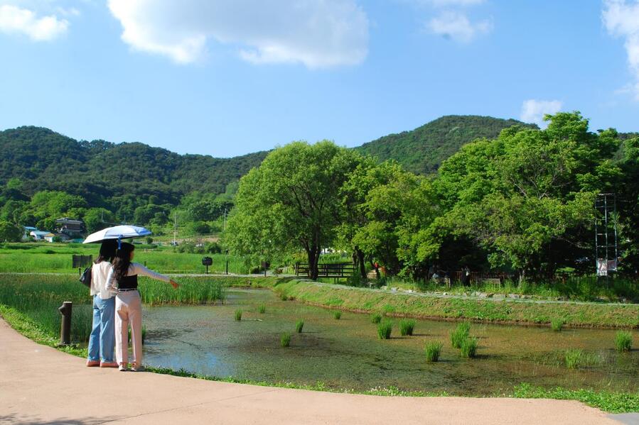 ▲ 상당산성 자연마당을 찾은 관광객.ⓒ진경수 山 애호가