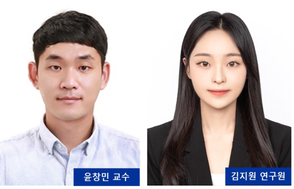 ▲ 왼쪽부터 윤창민 교수(교신저자)와 김지원 석사연구원(제1 저자).ⓒ한밭대