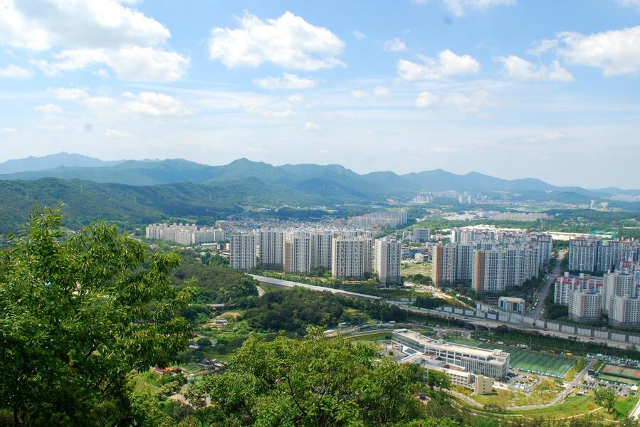 ▲ 구봉정에서 바라본 대전시 서구 전경.ⓒ진경수 山 애호가