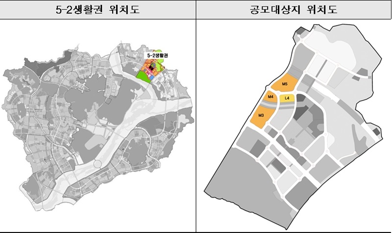 ▲ 세종시 5-2생활권 공동주택용지 4필지 위치도.ⓒ행복청