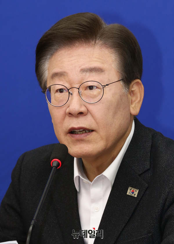 ▲ 최고위서 모두발언 하는 이재명 민주당 대표 ⓒ이종현 기자