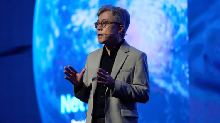 ▲ 삼성파운드리포럼 2023에서 기조연설하는 최시영 삼성전자 파운드리사업부장(사장) ⓒ연합뉴스