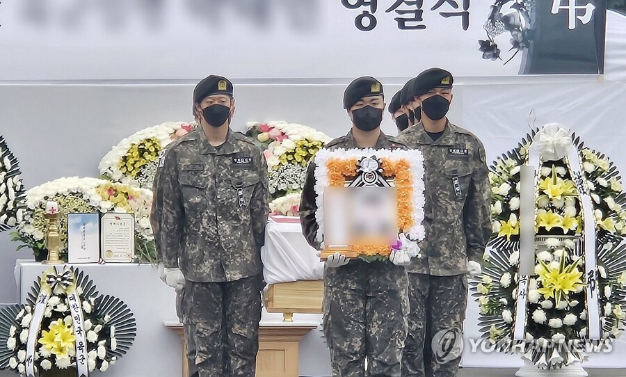 ▲ 얼차려 중 쓰러진 훈련병 영결식 엄수. ⓒ연합뉴스