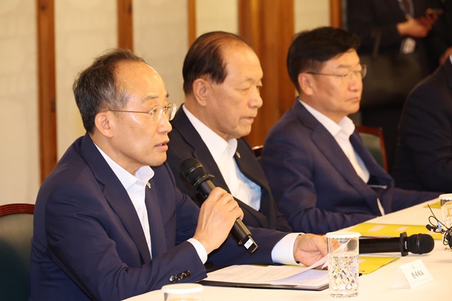 ▲ 추경호 국민의힘 원내대표가 16일 오후 서울 종로구 국무총리 공관에서 열린 제18차 고위당정협의회에서 발언하고 있다.ⓒ뉴시스