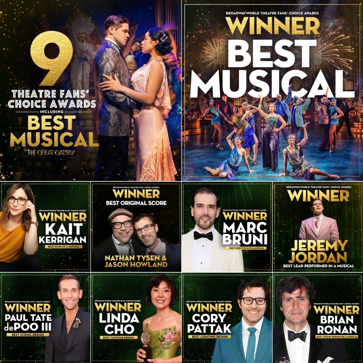 ▲ '위대한 개츠비' 씨어터 팬스 초이스 어워즈 수상 내역.ⓒ오디컴퍼니