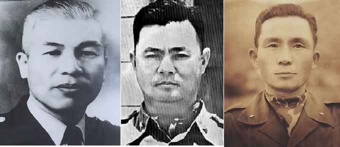 ▲ 1952년 이종찬 육군참모총장, 이용문 정보교육국장, 박정희 부국장(왼쪽부터). 당시 미국 대사대리 라이트너는 한국군 육군참모총장이 미국대사관을 찾아와 