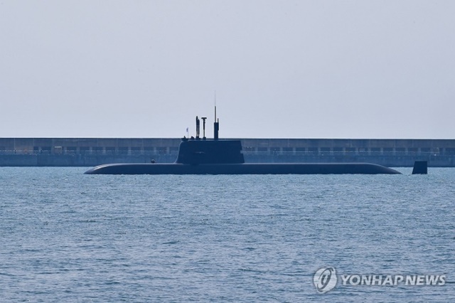 ▲ 부산작전기지에 입항 중인 3000t급 잠수함 안무함. 240611 해군 제공. 연합뉴스 자료사진. ⓒ연합뉴스
