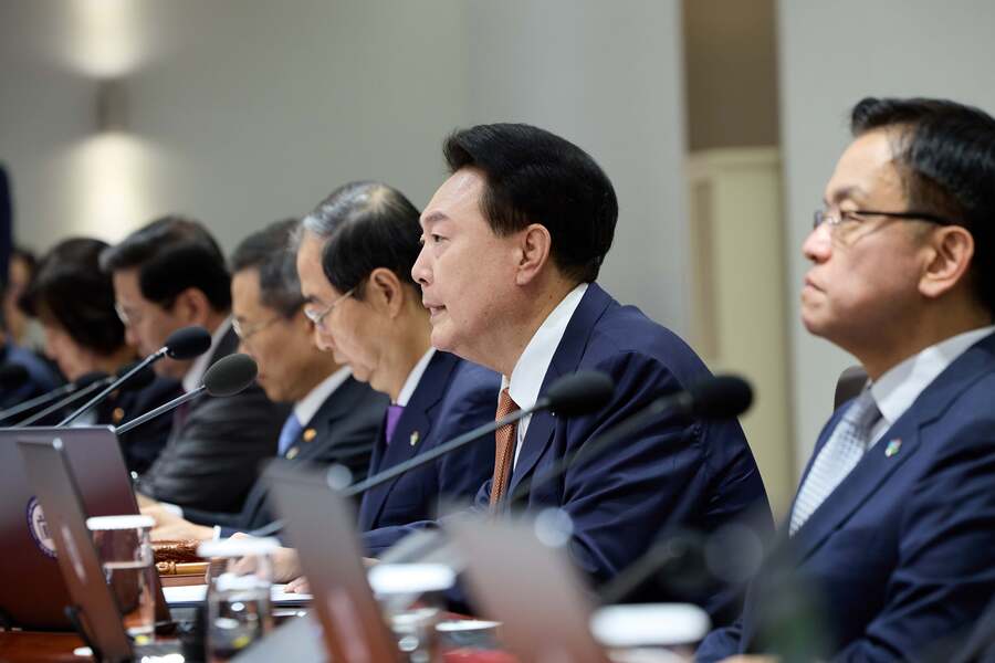 ▲ 국무회의 주재하는 윤석열 대통령. ⓒ대통령실 제공