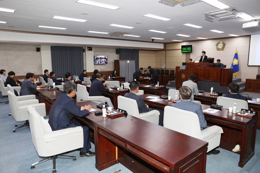 ▲ 상주시의회 본회의장 전경.ⓒ상주시의회