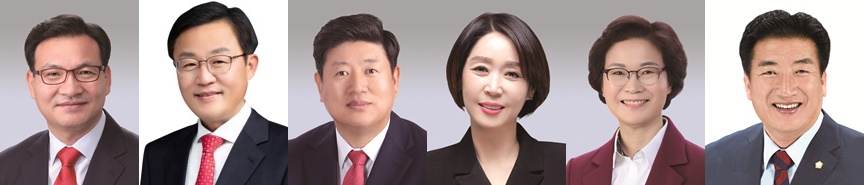 ▲ 왼쪽부터 하중환 운영위원장, 허시영 건교위원장, 김재용 경제환경위원장, 박소영 교육위원장, 윤영애 기획행정위원장, 박창석 문복위원장.ⓒ대구시의회