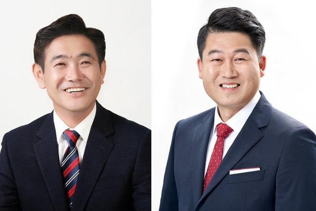 ▲ 왼쪽부터 신임 의장 전종율 의원, 부의장 박성곤 의원,ⓒ청도군의회