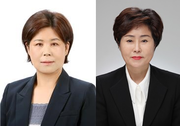 ▲ 왼쪽부터 산업경제위원장 이수연 의원, 운영행정위원장 김태이 의원.ⓒ청도군의회