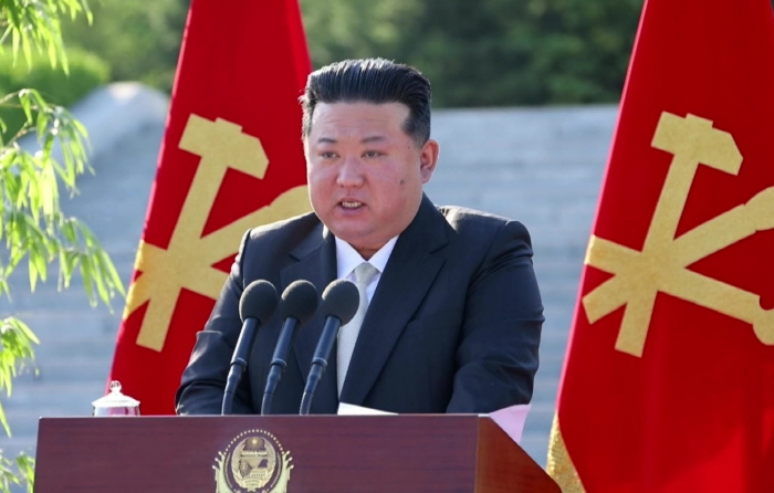 ▲ 북한 김정은이 지난 5월 28일 창립 60주년을 맞이한 국방과학원을 방문해 연설했다고 조선중앙TV가 29일 보도했다. ⓒ북한 조선중앙TV 캡처/뉴시스
