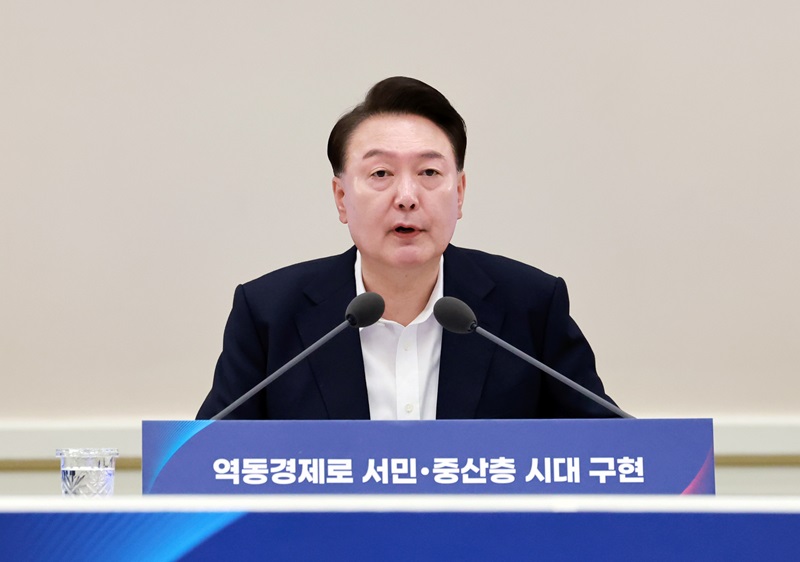▲ 윤석열 대통령이 3일 서울 종로구 청와대 영빈관에서 열린 '하반기 경제정책방향 및 역동경제 로드맵 발표' 행사에서 발언하고 있다. (대통령실통신사진기자단) 2024.07.03. ⓒ뉴시스