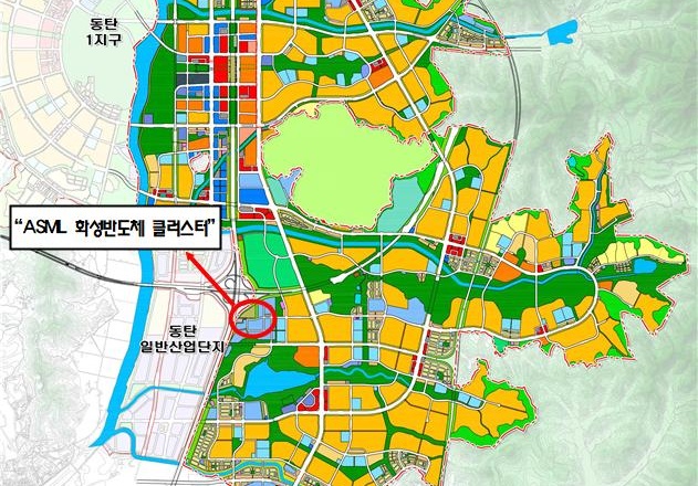 ▲ 한국토지주택공사 경기남부지역본부가 지난 6월 28일 세계적 반도체 기업인 ASML에 매각한 화성 동탄2신도시 내 지원시설용지 위치도. ⓒ한국토지주택공사 경기남부지역본부 제공