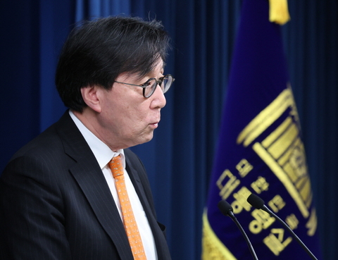 ▲ 장호진 국가안보실장이 지난 6월 20일 오후 서울 용산 대통령실 청사에서 북러 회담 관련 정부 성명을 발표하는 모습. ⓒ뉴시스