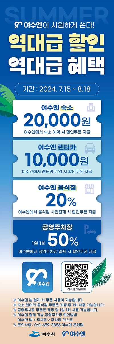 ▲ '여수엔' 역대 최대 할인 이벤트 홍보물 ⓒ 여수시