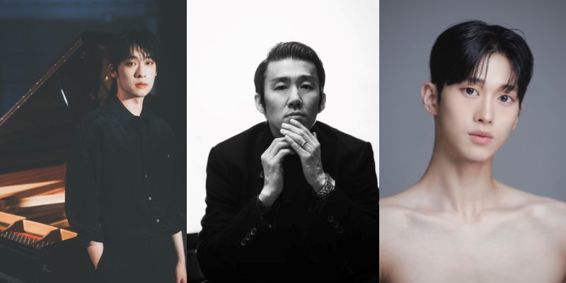 ▲ 왼쪽부터 작곡가·피아니스트 오은철, 안무가 김용걸, 발레리노 전민철.ⓒ아트앤아티스