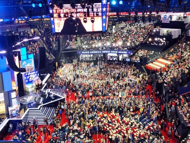 ▲ 미국 위스콘신주 밀워키 파이서브포럼에서 개최된 공화당 전당대회. 240715 ⓒ연합뉴스