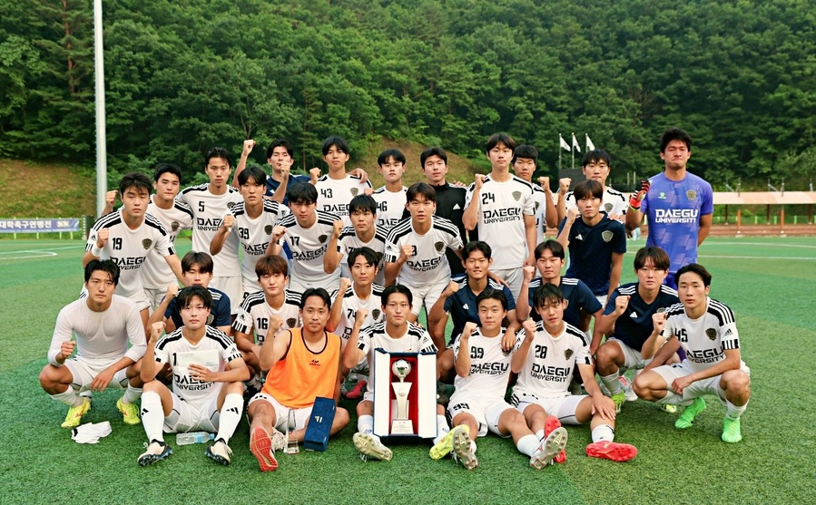 ▲ 대구대학교(총장 박순진)가 ‘제19회 1·2학년 대학축구연맹전’에서 전국 3위를 차지했다.ⓒ대구대