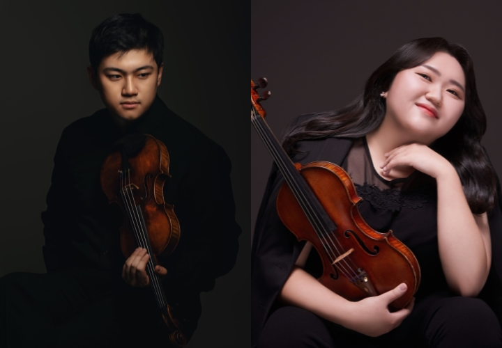 ▲ 바이올리니스트 박규민과 신가영.ⓒ금호문화재단