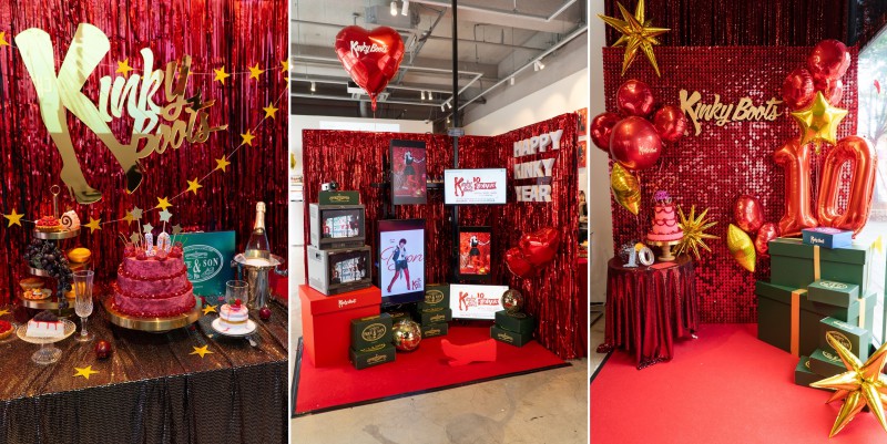 ▲ 뮤지컬 '킹키부츠' 생일 카페 내부 전경.ⓒCJ ENM