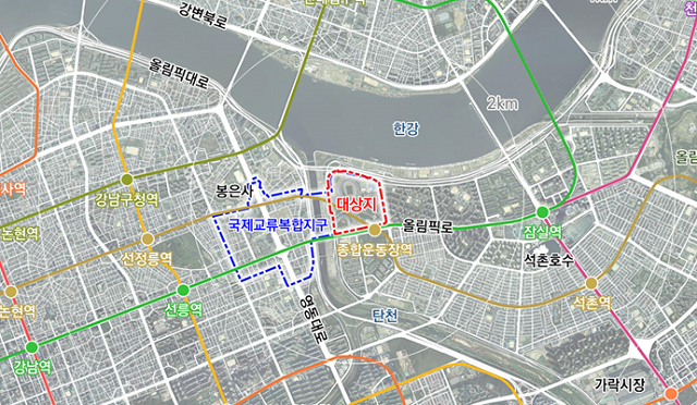 ▲ 국제교류복합지구 내 특별계획구역 위치도.ⓒ서울시