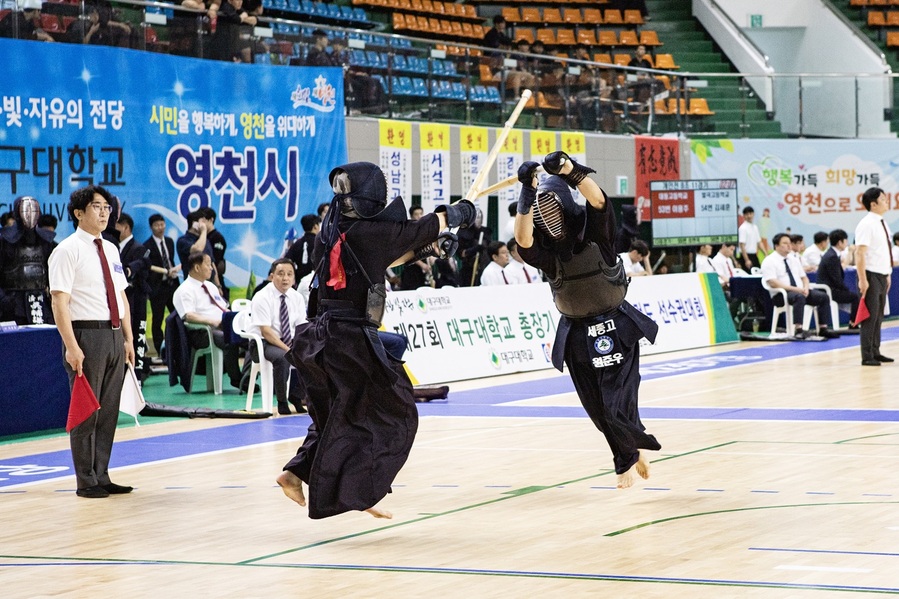 ▲ 대구대학교(총장 박순진) 제27회 총장기 전국 고등학교 검도 선수권 대회에서 경북 문화고가 단체전 우승을 차지했다.ⓒ대구대