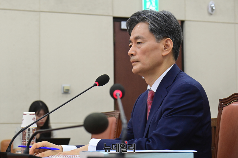 ▲ 조지호 경찰청장 후보자가 29일 오전 국회에서 열린 인사청문회에서 의원들의 질문에 답하고 있다.ⓒ이종현 기자