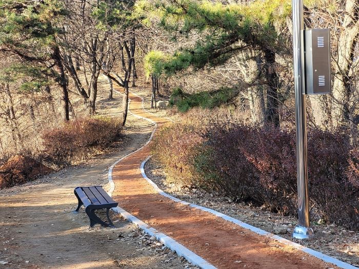 ▲ 비학산 맨발황톳길.ⓒ세종시