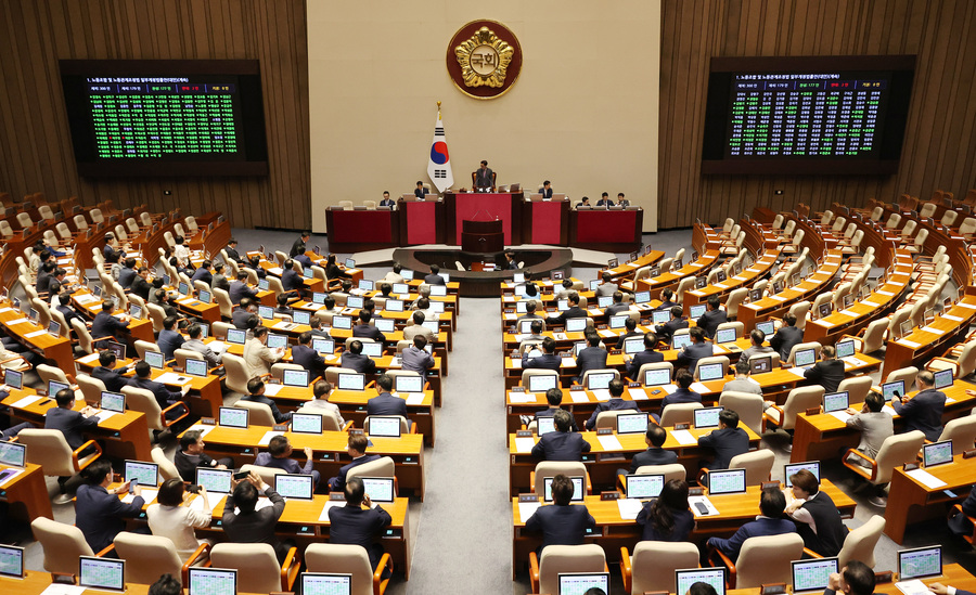 ▲ 5일 국회에서 노란봉투법이 통과된 가운데 중소기업계는 유감을 표명했다. ⓒ연합뉴스