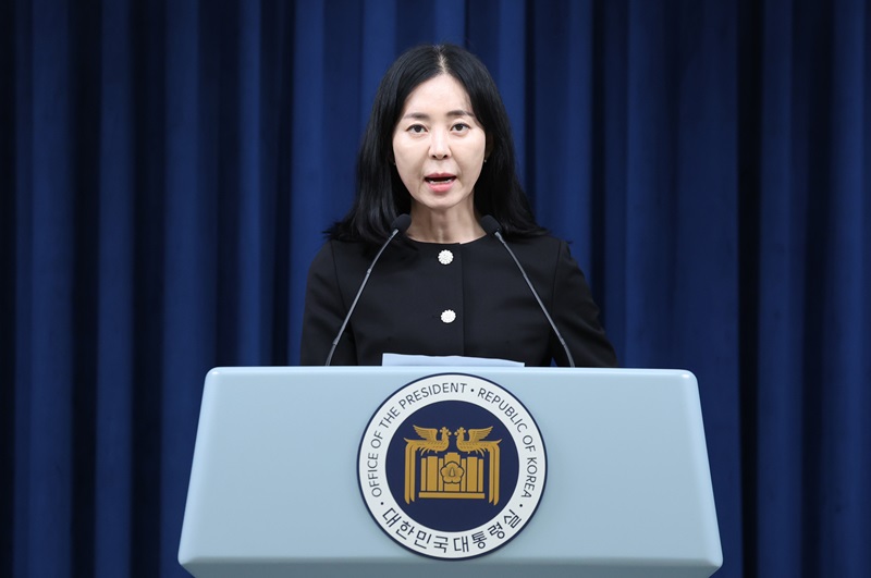 ▲ 정혜전 대변인이 14일 서울 용산 대통령실 청사에서 현안 브리핑 하고 있다. 2024.08.14. 
 ⓒ뉴시스