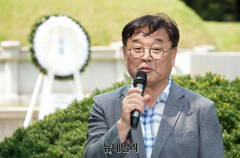 ▲ 조전혁 《헌화회》 회장이 인사말을 하고 있다. ⓒ서성진 기자