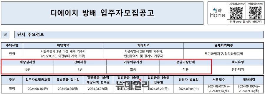 ▲ ⓒ 디에이치 방배 입주자모집공고