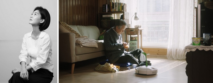 ▲ 우수상(물망초상)을 수상한 '깜빡깜빡'의 임다슬 감독과 영화 스틸 컷.ⓒ강원특별자치도광역치매센터