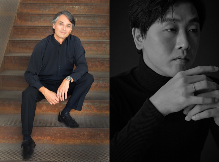 ▲ 지휘자 윤 메르클과 피아니스트 손민수.ⓒKBS교향악단