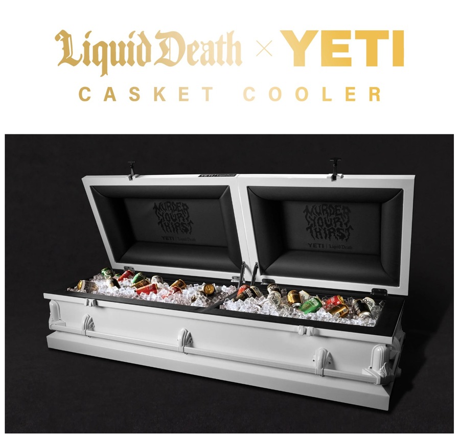 ▲ 리퀴드데스와 예티가 선보인 'Casket Cooler'. ©Liquid  Death