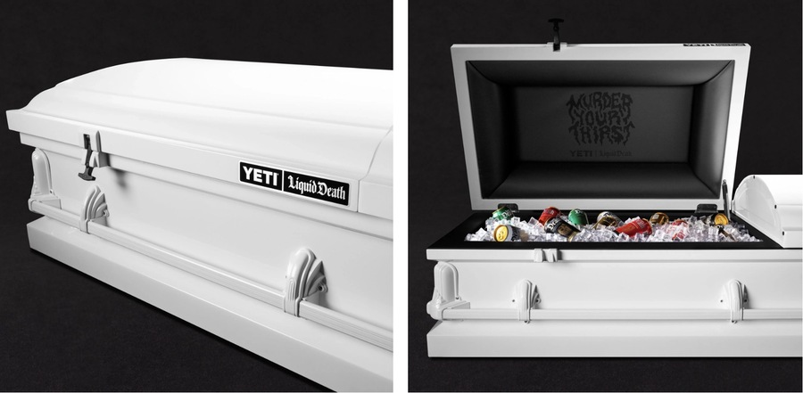 ▲ 리퀴드데스와 예티가 선보인 'Casket Cooler'. ©Liquid  Death