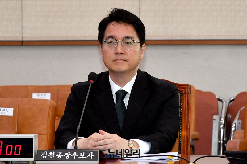 ▲ 심우정 검찰총장 후보자가 3일 오전 서울 여의도 국회에서 열린 법제사법위원회의 인사청문회에 출석해 자리하고 있다. ⓒ 이종현 기자