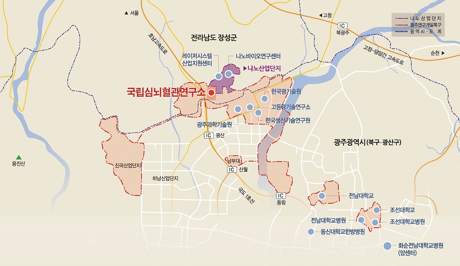 ▲ 국립심뇌혈관연구소 건립부지(장성군 남면 삼태리).ⓒ장성군