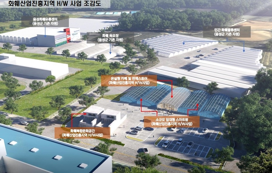 ▲ 충북 음성군 투자선도지구, 화훼산업진흥지역 조감도.ⓒ음성군