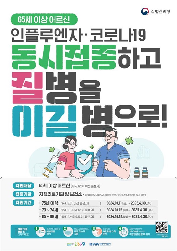 ▲ 청주시, 아동·임신부·어르신 인플루엔자 무료 예방접종 안내 포스터.ⓒ청주시