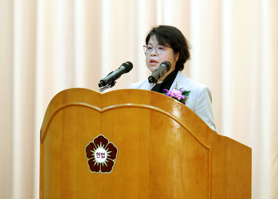 ▲ 23일 오전 10시 헌법재판소 대강당에서 김복형 신임 헌법재판관 취임식이 열렸다. ⓒ헌법재판소 제공