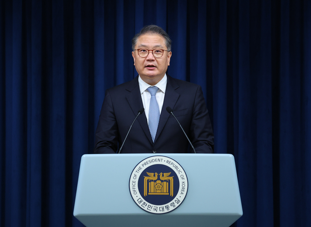 ▲ 박상욱 과학기술수석이 26일 서울 용산 대통령실 청사에서 국가인공지능위원회 출범식 및 회의 관련 브리핑을 하고 있다. 2024.09.26. ⓒ뉴시스