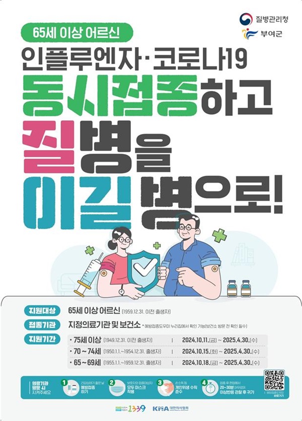 ▲ 코로나19 예방접종 포스터.ⓒ부여군