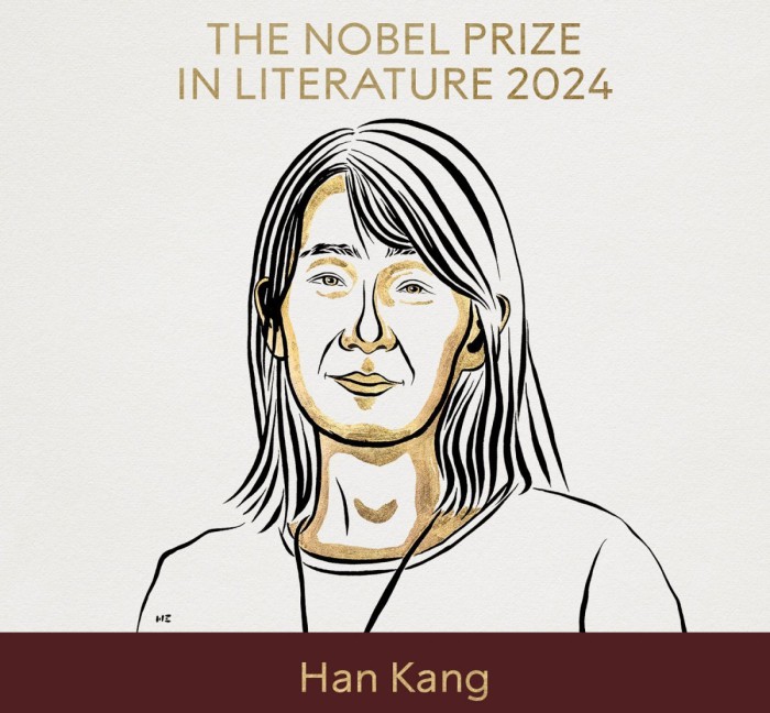 ▲ 스웨덴 한림원 노벨상 홈페이지에 올라온 소설가 한강의 초상.ⓒNobel Prize Outreach