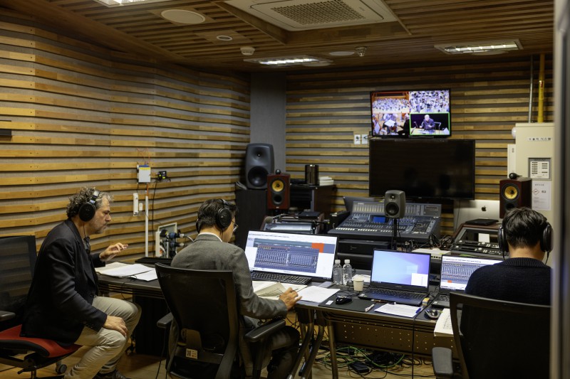 ▲ 말러 교향곡 1번 '거인' 녹음 현장.ⓒ서울시립교향악단