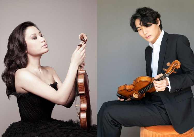 ▲ 바이올리니스트 사라 장과 양인모.ⓒ서울시립교향악단
